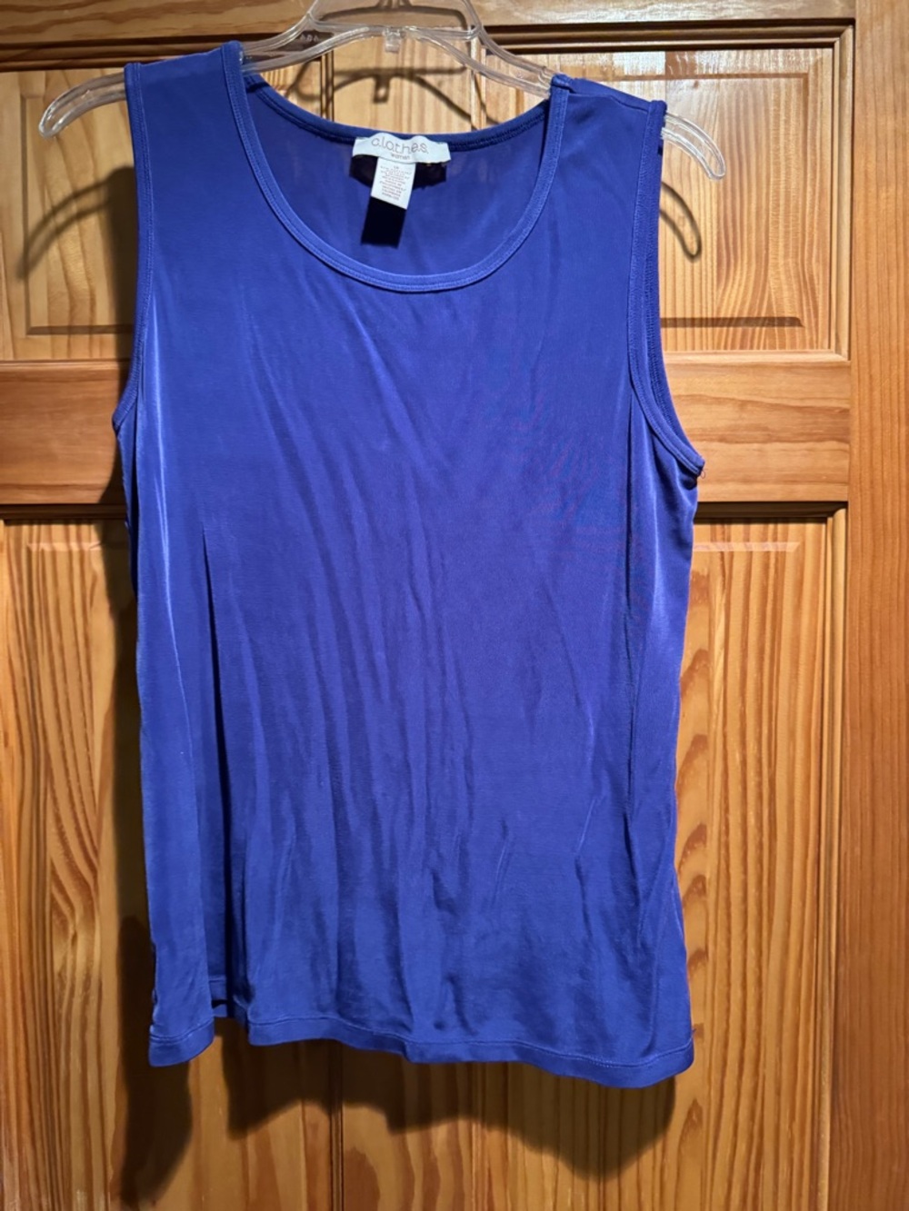 Women's Sleeveless Scoop Neck Tank Top - Royal Blue